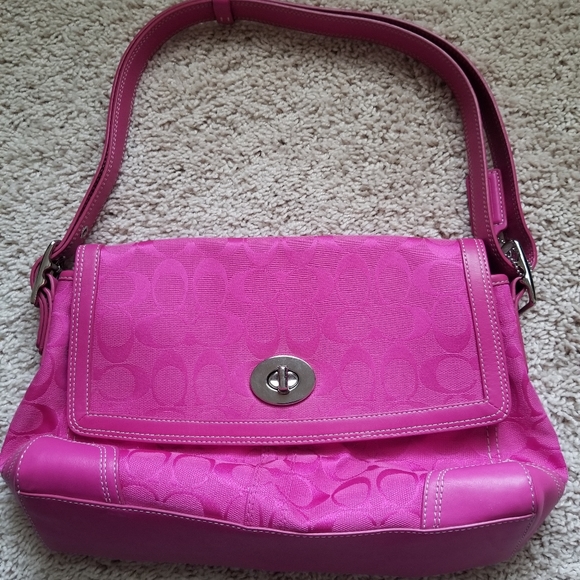 Coach Handbags - Coach Signature Collection Pink Purse - Used Once!